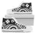 Wallis and Futuna High Top Canvas Shoes - White Tentacle Turtle Unisex White - Polynesian Pride