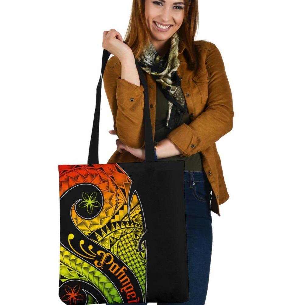 Pohnpei Tote Bags - Polynesian Decorative Patterns Tote Bag One Size Reggae - Polynesian Pride