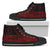 Chuuk State High Top Shoes - Red Color Symmetry Style Unisex White - Polynesian Pride