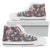 Hawaiian Shoes - Tropical Butterfly Pink High Top Shoes Mens High Top White - Polynesian Pride