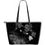 Hawaii Hibiscus Map Polynesian Ancient Gray Turtle Large Leather Tote Gray - Polynesian Pride