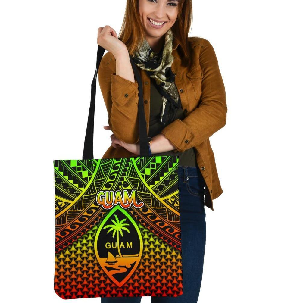 Polynesian Guam Tote Bags - Reggae Vintage Polynesian Patterns Tote Bag One Size Reggae - Polynesian Pride