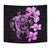 Hibiscus Plumeria Mix Polynesian Violet Turtle Tapestry - Polynesian Pride