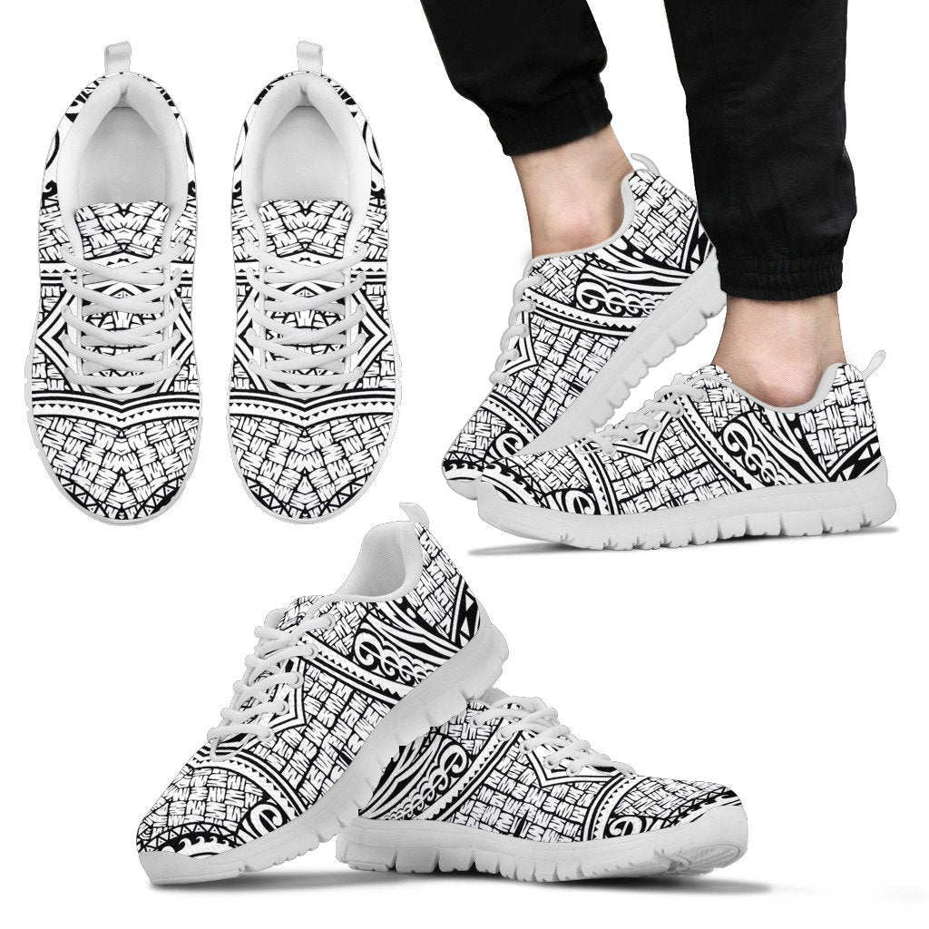 Polynesian Sneakers - Polynesian Tattoo Style - 18 Unisex White - Polynesian Pride