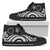 Cook Islands High Top Canvas Shoe - White Tentacle Turtle Unisex Black - Polynesian Pride