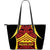 Hawaii Large Leather Tote Bag - Protect Mauna Kea Red Yellow - Polynesian Pride