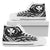 Hawaiian Kanaka State Tattoo Swirly White Polynesian High Top Shoes Mens High Top White - Polynesian Pride