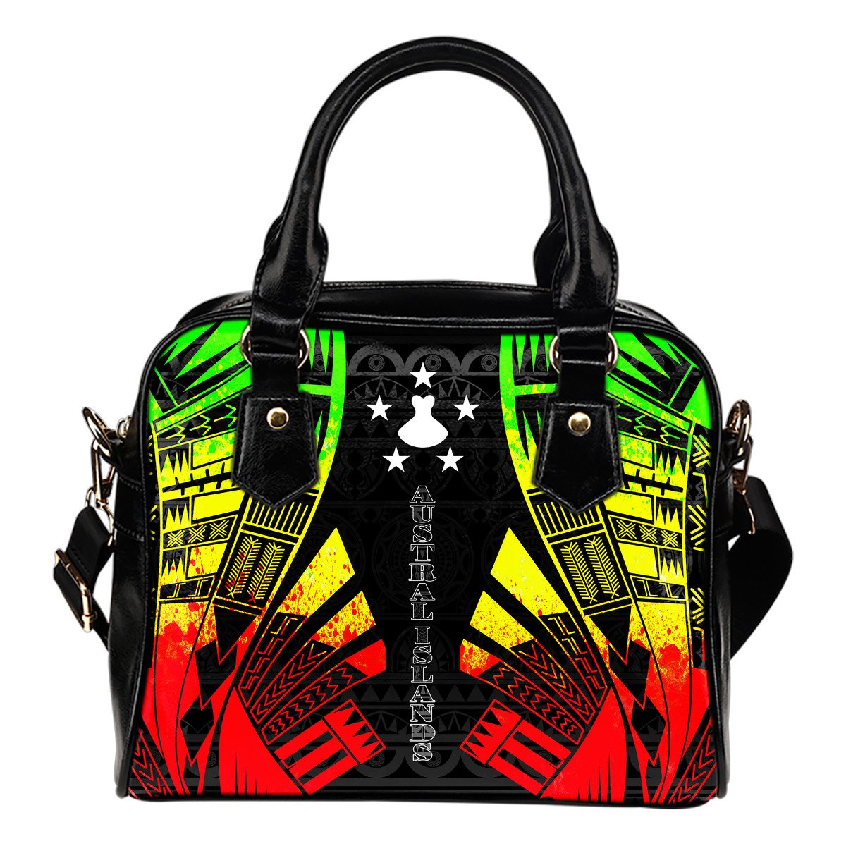 Austral Islands Shoulder Handbag - Polynesian Tattoo Reggae One Size Reggae - Polynesian Pride