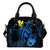 Hawaii Hibiscus Shoulder Handbag - Harold Turtle - Traffic Blue One Size Blue - Polynesian Pride