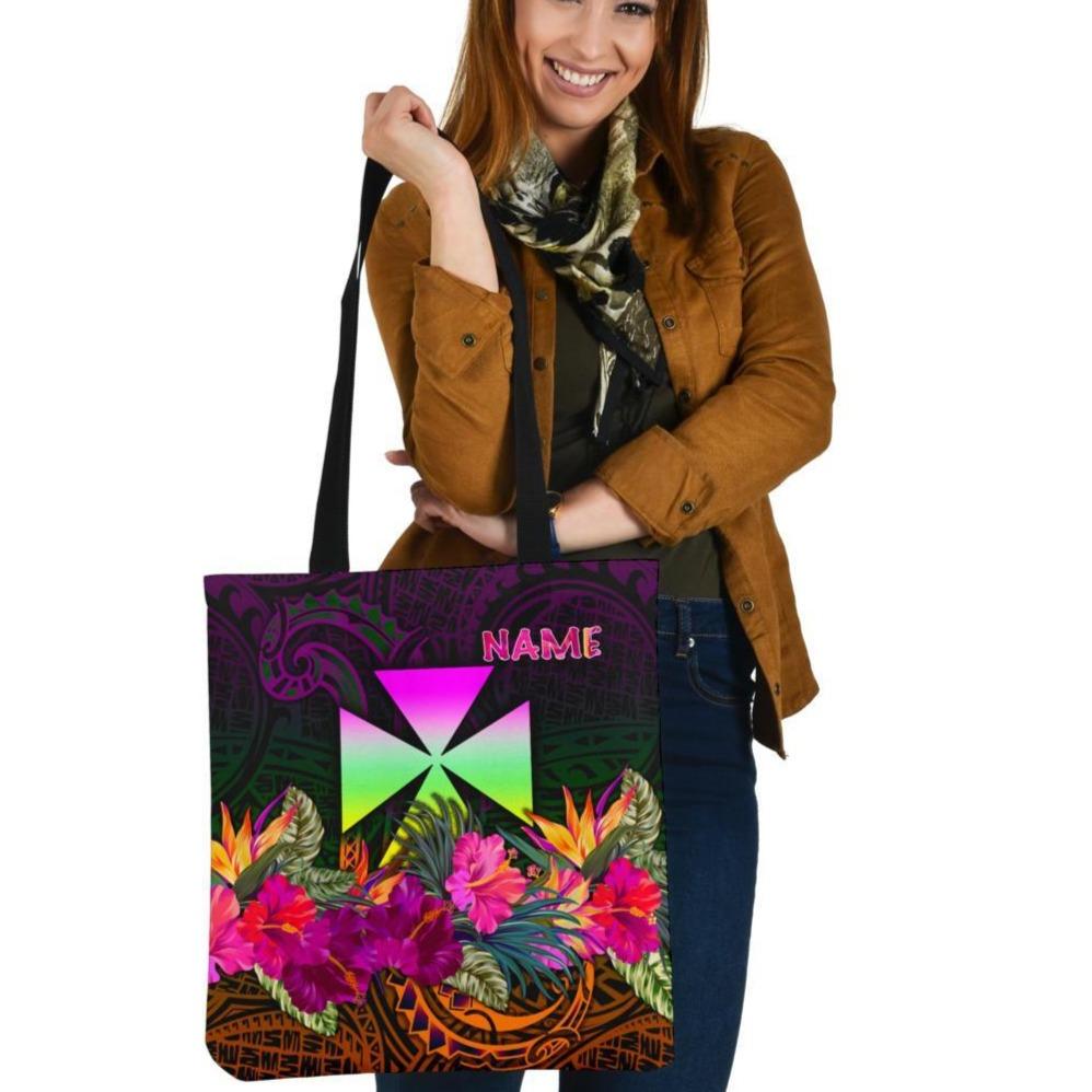 Wallis and Futuna Personalised Tote Bags - Summer Hibiscus Tote Bag One Size Reggae - Polynesian Pride