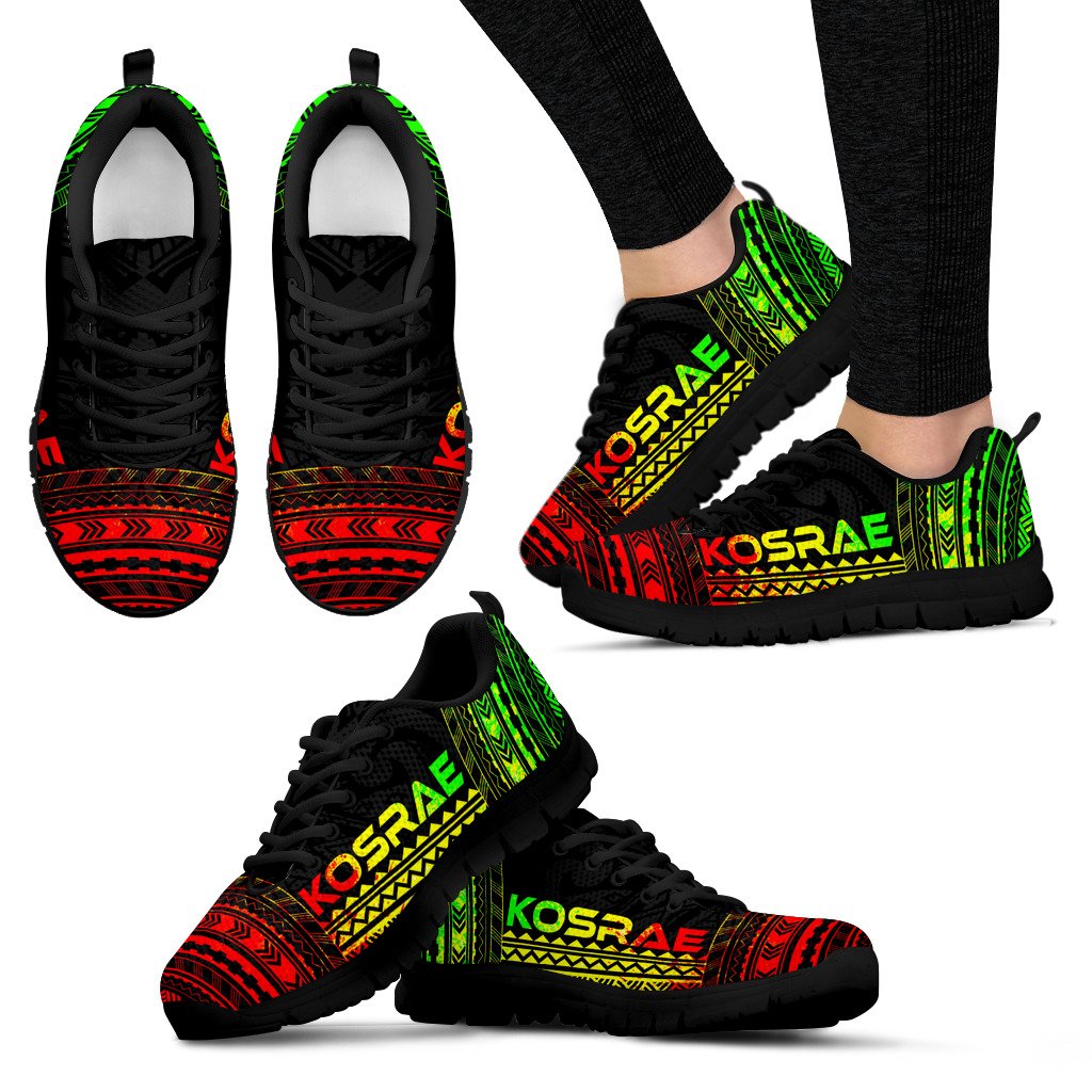 Kosrae Sneakers - Kosrae Polynesian Chief Tattoo Reggae Version - Polynesian Pride