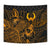Pohnpei Tapestry - Turtle Hibiscus Pattern Gold - Polynesian Pride