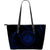 Hawaii Coat Of Arms Large Leather Tote - Blue - Frida Style Black - Polynesian Pride