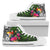 Tonga High Top Shoes - Turtle Plumeria Banana Leaf Unisex White - Polynesian Pride