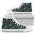 Hawaiian Shoes - Tropical Monstera Leaf Green High Top Shoes Mens High Top White - Polynesian Pride