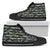 Hawaiian Shoes - Tropical Line Patttern High Top Shoes Mens High Top Black - Polynesian Pride