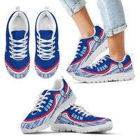 Guam Wave Sneakers - Polynesian Pattern White Blue Color Kid's Sneakers - White - Guam White - Polynesian Pride