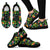 Hawaii Tropical Pattern With Pineapples, Palm Leaves And Flowers. Sneakers Women's Sneakers Black - Polynesian Pride