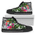 Fiji High Top Shoes White - Turtle Plumeria Banana Leaf Unisex Black - Polynesian Pride