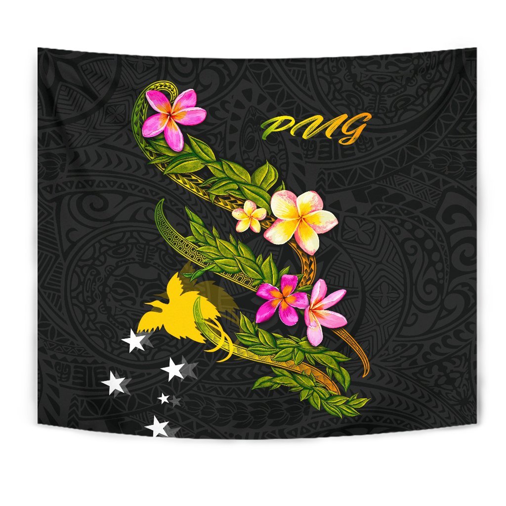 Papua New Guinea Polynesian Tapestry - Plumeria Tribal - Polynesian Pride