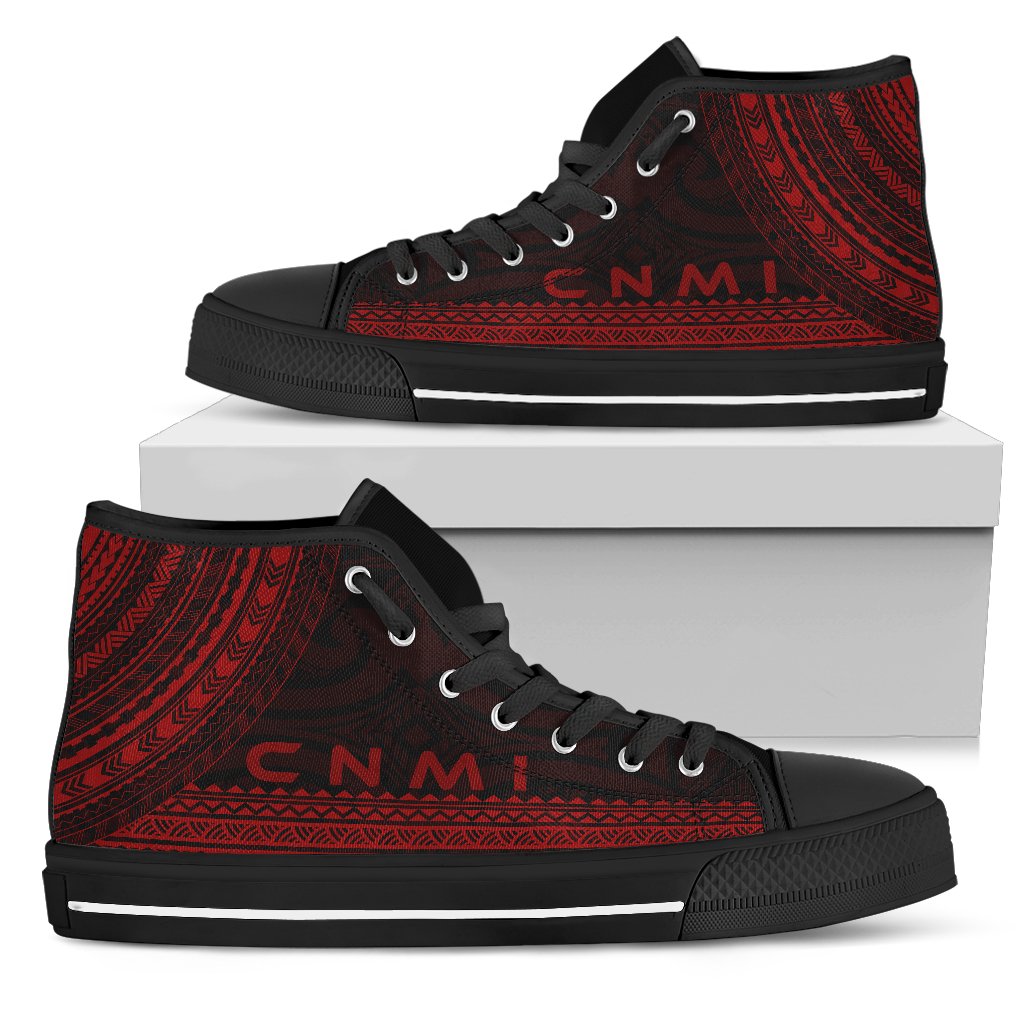 Northern Mariana Islands High Top Shoes - Polynesian Red Chief Version - Polynesian Pride