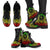 Chuuk Leather Boots - Tribal Reggae - Polynesian Pride