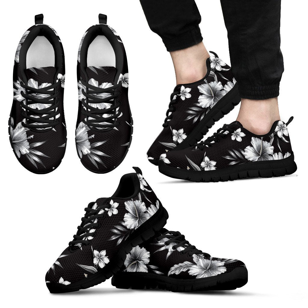 Hawaiian Tribal Sneakers 14 - J7 Men's Sneakers Black - Polynesian Pride