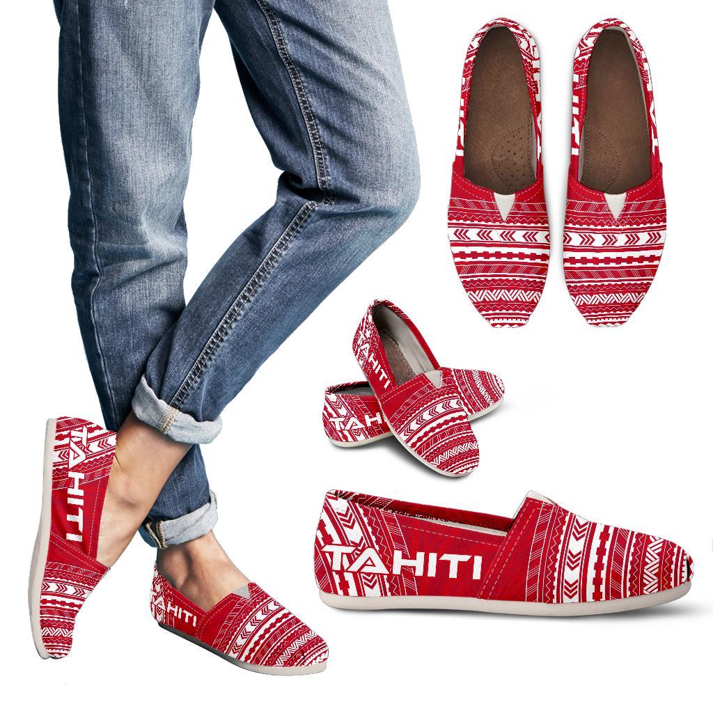 Tahiti Casual Shoes - Polynesian Flag Chief Version Women White - Polynesian Pride