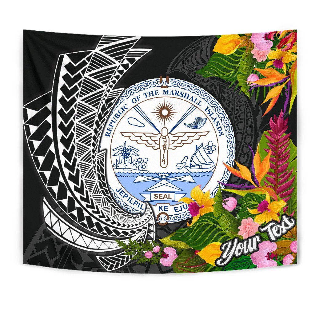 Marshall Islands Tapestrys - Custom Personalised Seal Spiral Polynesian Patterns - Polynesian Pride