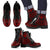 Kanaka Maoli Leather Boots - Tribal Red Red - Polynesian Pride