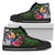 Tahiti High Top Shoes - Turtle Plumeria Banana Leaf Unisex Black - Polynesian Pride