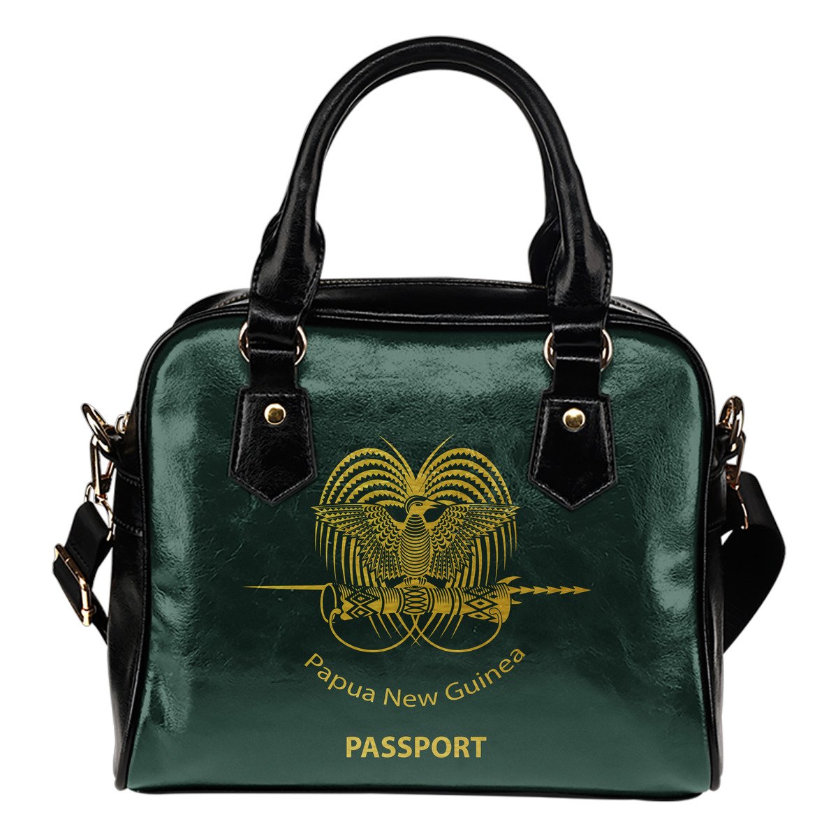 Papua New Guinea Passport Shoulder Handbag One Size Green - Polynesian Pride