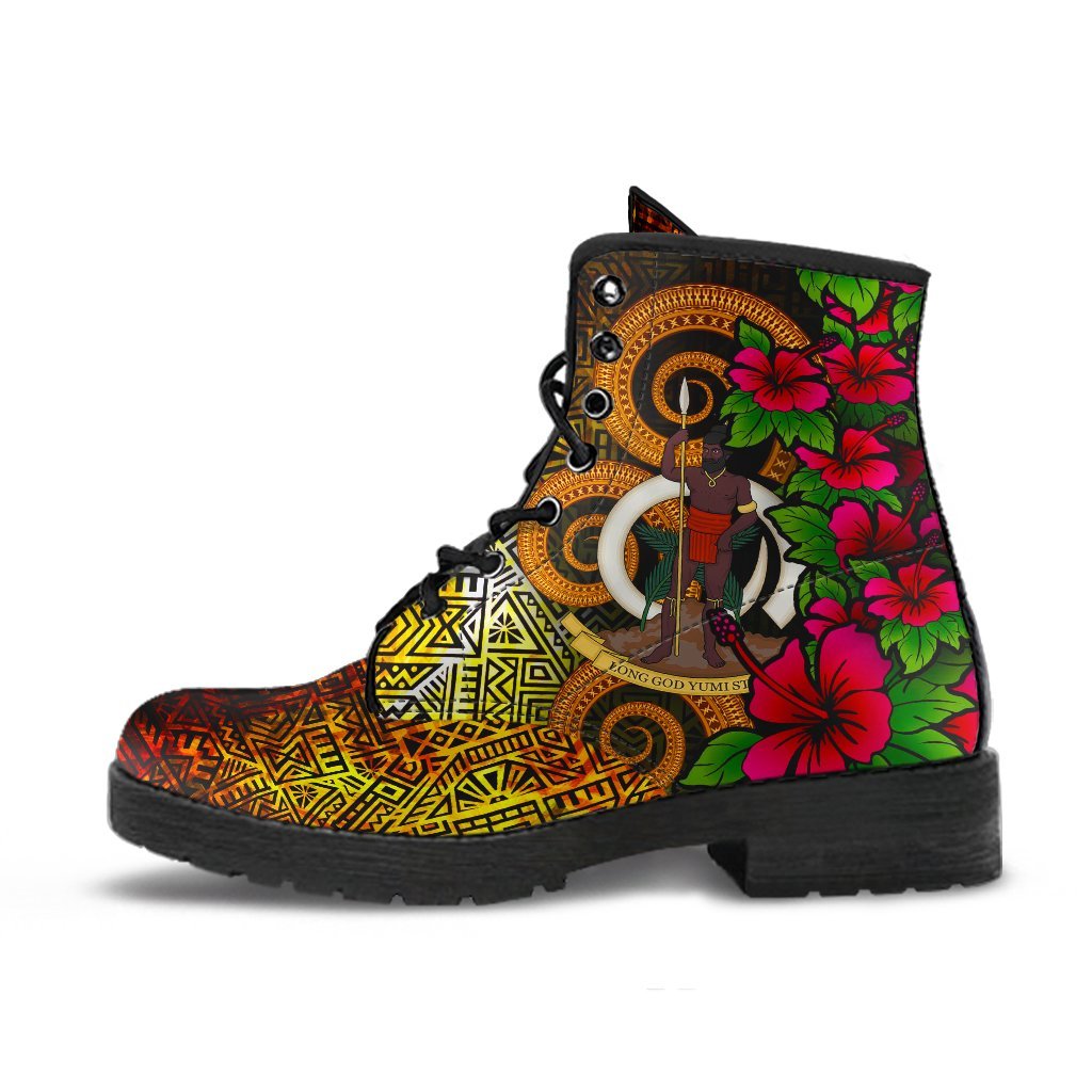 Vanuatu Polynesian Leather Boots - Hibiscus Vintage - Polynesian Pride