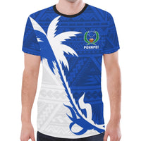 Pohnpei T Shirt Pohnpei FLag Coconut Tree K4 - Polynesian Pride