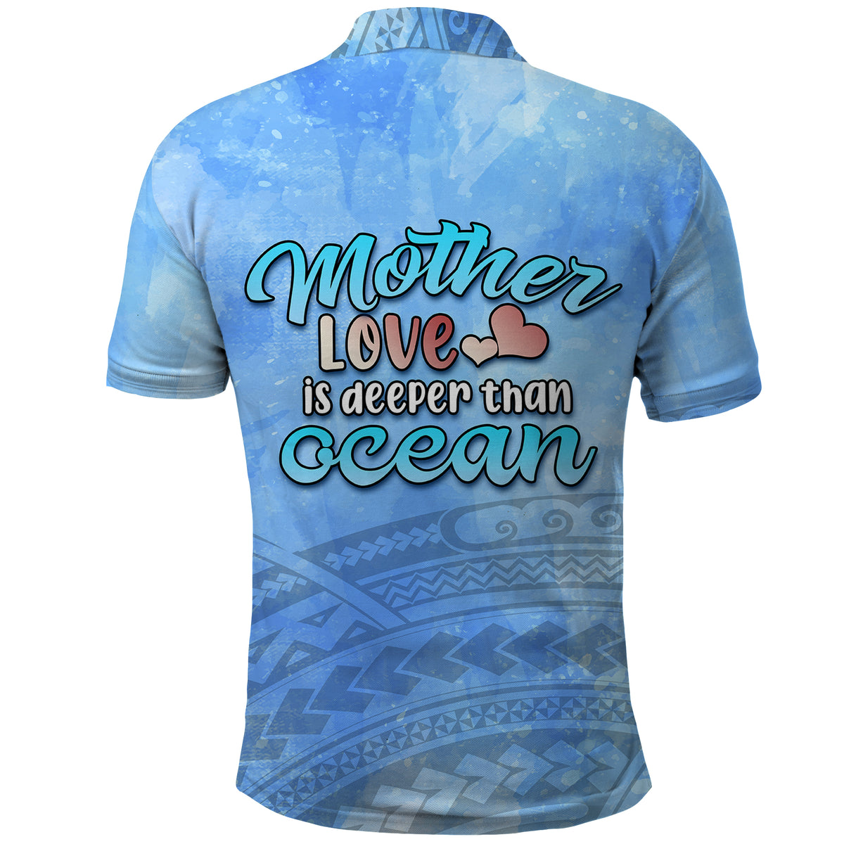 Mothers Day Elephant Watercolor Style Mix Polynesian Pattern Polo Shirt TS07 - Polynesian Pride
