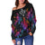 Kosrae Women's Off Shoulder Sweaters - Sea Turtle In Tribal Polynesian Style - Polynesian Pride