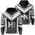 Hawaiian Kanaka Polynesian Zip up Hoodie Active White Unisex White - Polynesian Pride