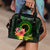 Cook Islands Polynesian Shoulder Handbag - Floral With Seal Flag Color One Size Green - Polynesian Pride