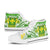 Hawaii Polynesian High Top Shoe - Hawaiian Pattern With Seal - Polynesian Pride