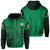 Polynesian Flag Seal of Hawaii Zip Hoodie Green Unisex Green - Polynesian Pride