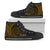 Palau High Top Shoes - Wings Style Unisex Black - Polynesian Pride