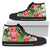 Hawaii Pink Hibiscus Palm High Top Shoe Mens High Top Black - Polynesian Pride