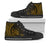 Fiji High Top Shoes - Wings Style Unisex Black - Polynesian Pride