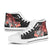 Pohnpei High Top Shoes - Red Polynesian Hibiscus Pattern Style - Polynesian Pride