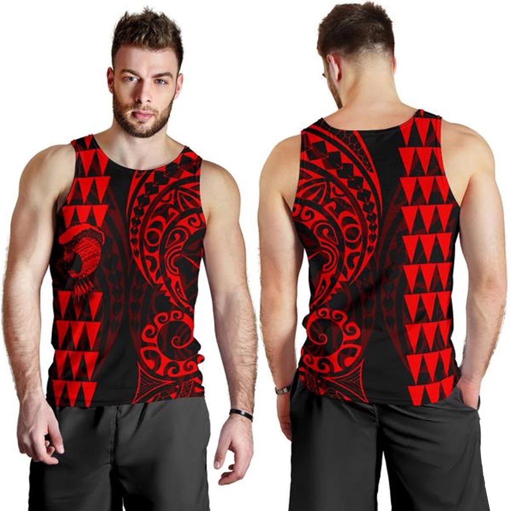 Hawaii Warrior Men's Tank Top Red Red - Polynesian Pride