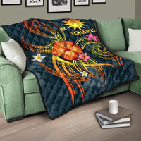 Nauru Polynesian Premium Quilt - Legend of Nauru (Blue) - Polynesian Pride