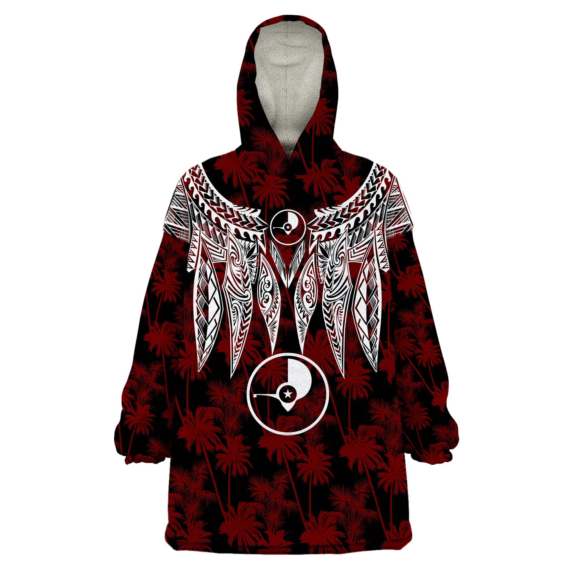 Yap Wearable Blanket Polynesian Wings Red LT9 Unisex One Size - Polynesian Pride