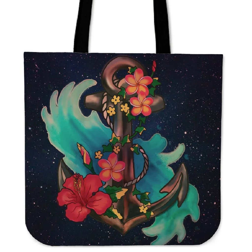 Anchor Galaxy Tote Bag Tote Bag One Size Black - Polynesian Pride