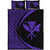 Hawaii Kanaka Polynesian Quilt Bed Set - Circle Style Purple Black - Polynesian Pride