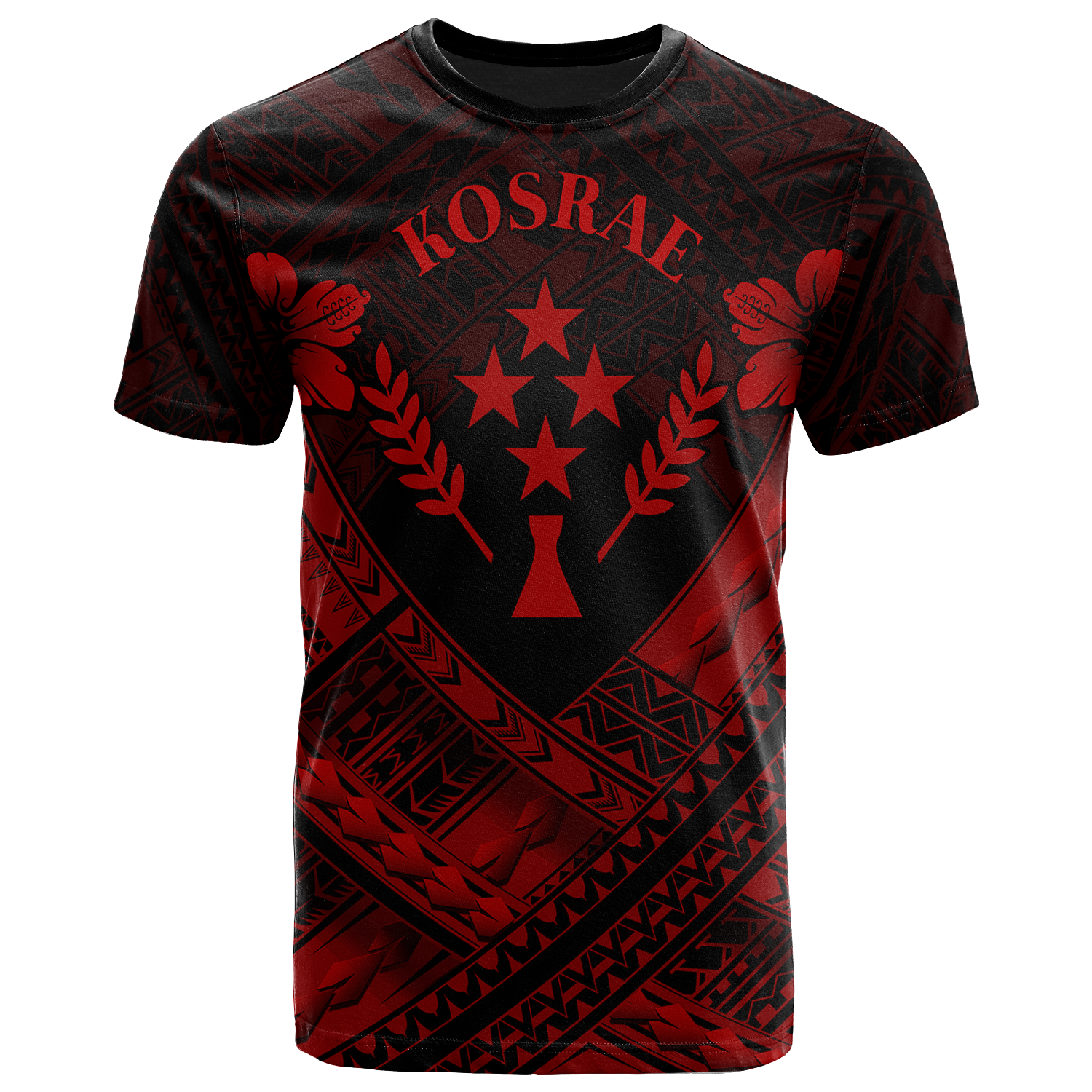 Kosrae Polynesian Custom T Shirts Kosrae RedCamisole Hibiscus Style Unisex Red - Polynesian Pride